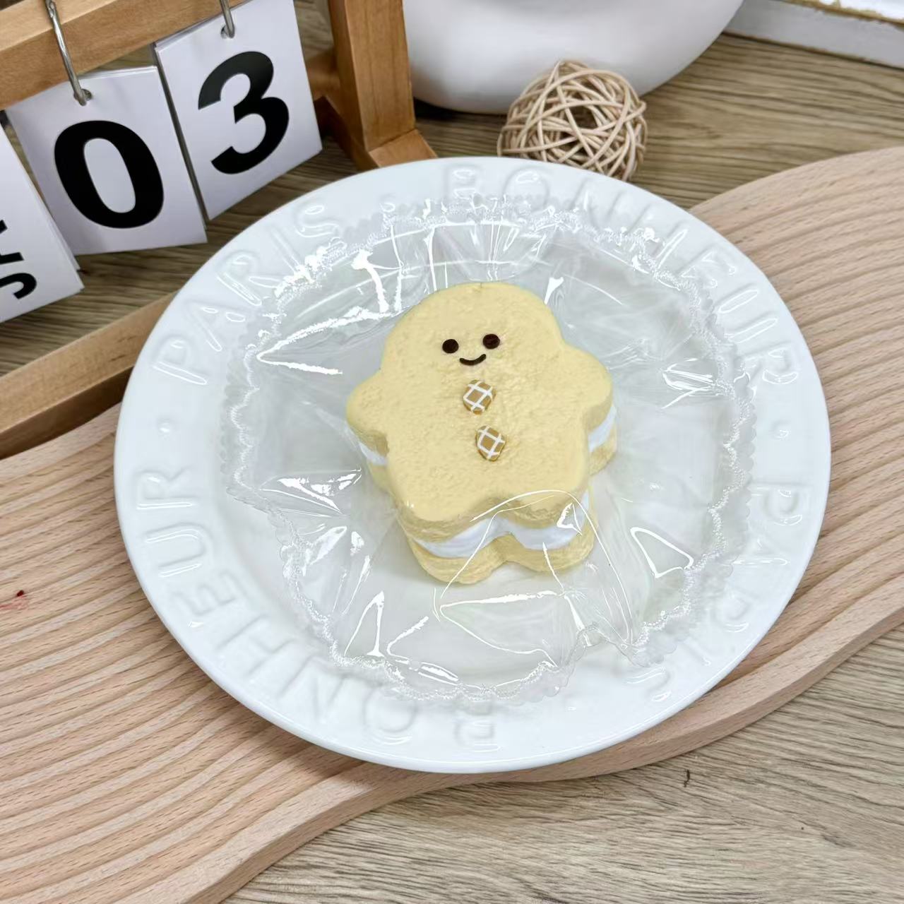 【黄色姜饼人】纯手工食品级硅胶捏捏乐解压玩具