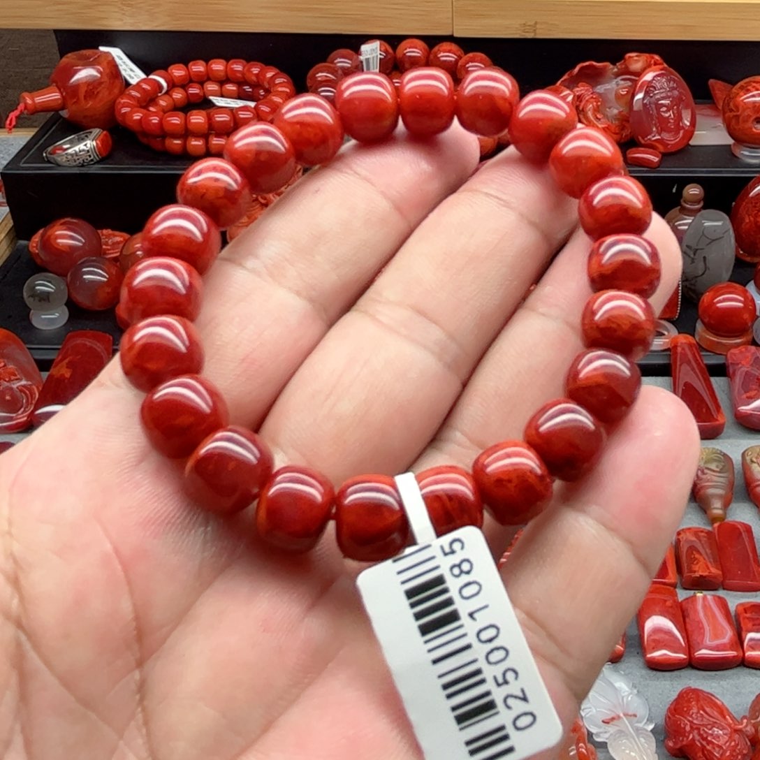 南红玛瑙手串未镶嵌