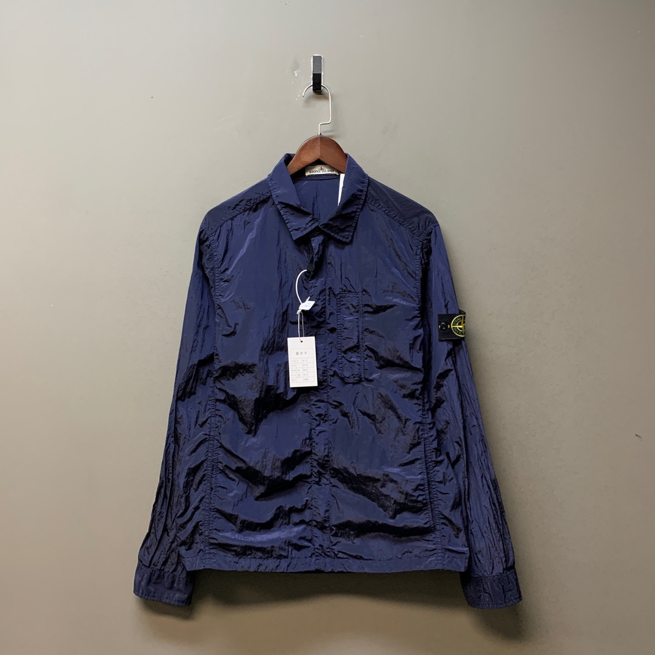 Stone island 石头岛/02209/18ss金属尼龙外套 午夜蓝 L码