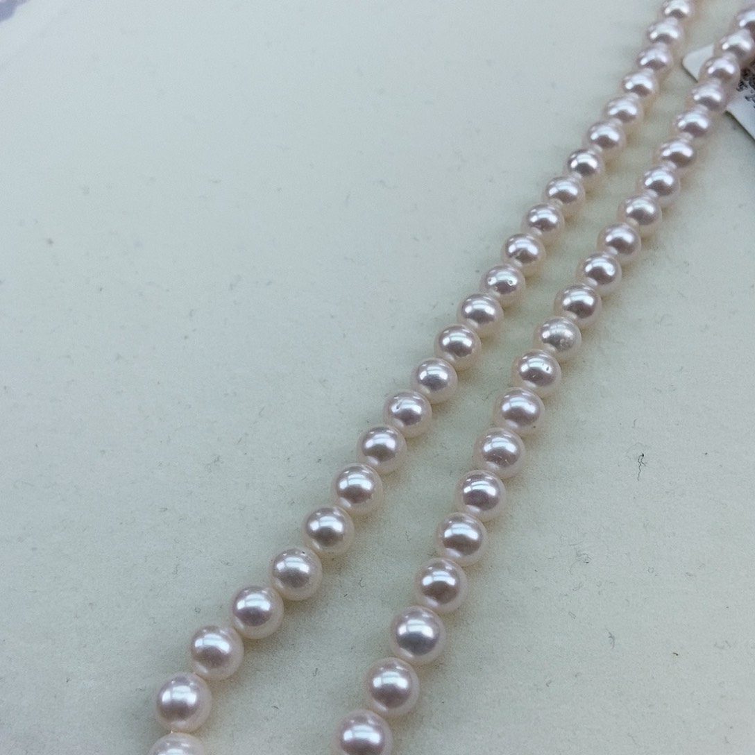 淡水珍珠6.5/7正圆极光粉银S925镶嵌