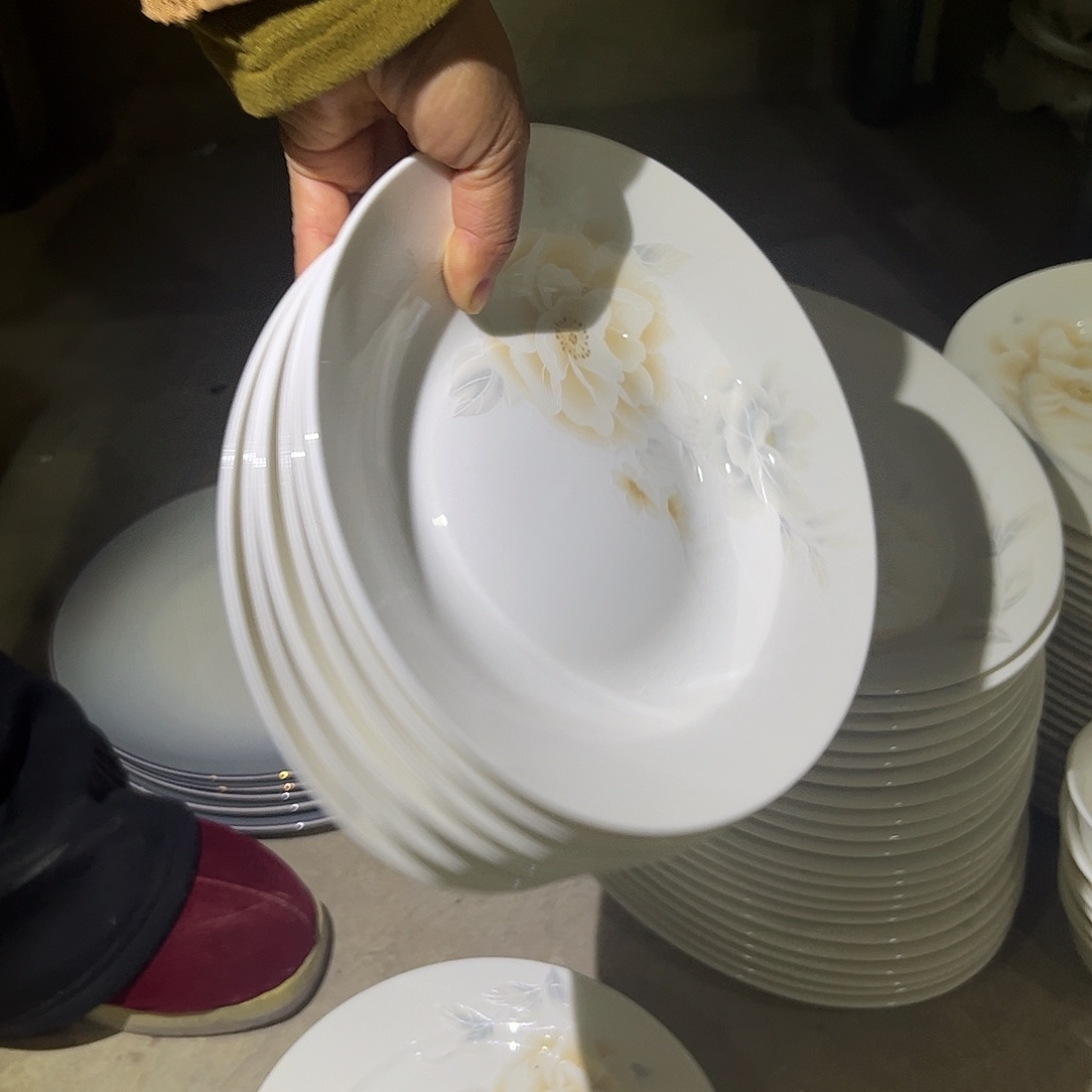 瓷片清雅盘六个哇塞