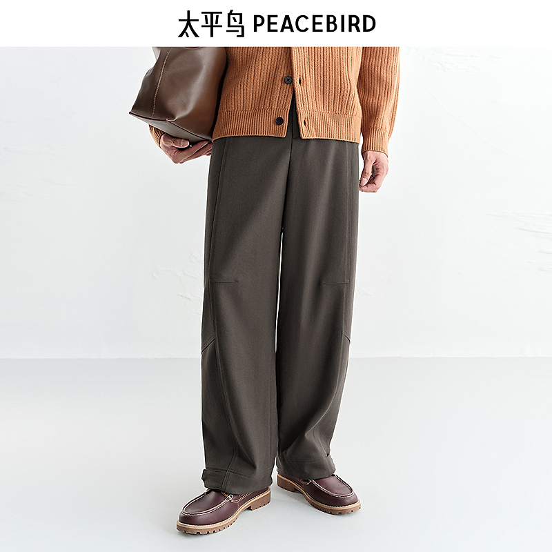 【商场同款】太平鸟男装25冬季新款保暖宽松痞帅休闲裤B2GBF4137