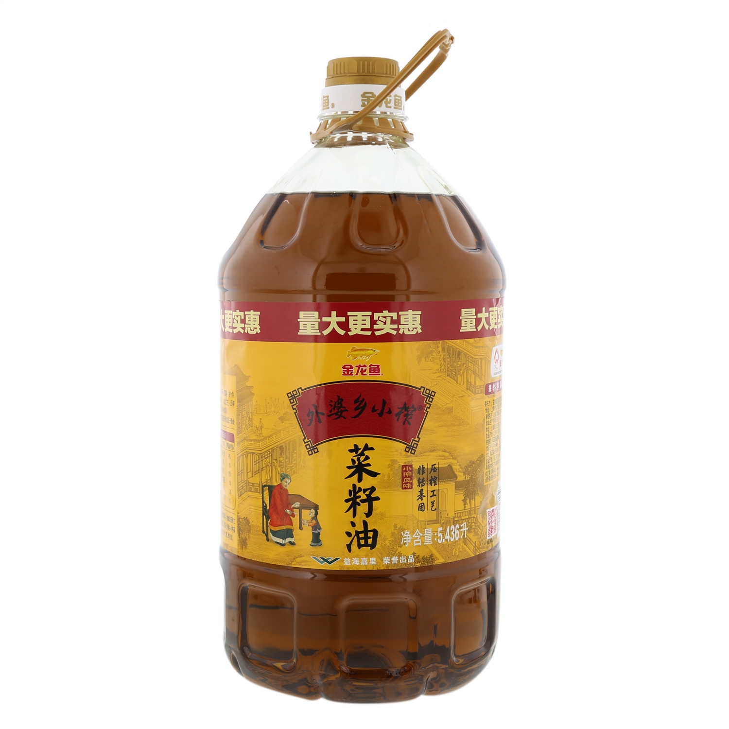 金龙鱼外婆乡小榨菜籽油5.436L