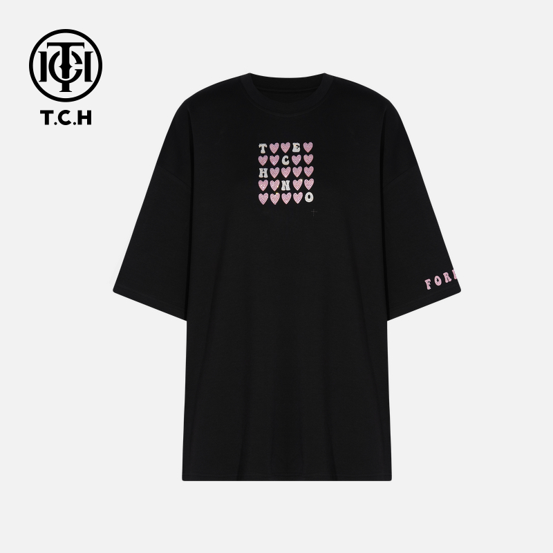 TCH烫钻工艺时尚休闲百搭气质秋款T恤女T75C10E9060轻奢tch