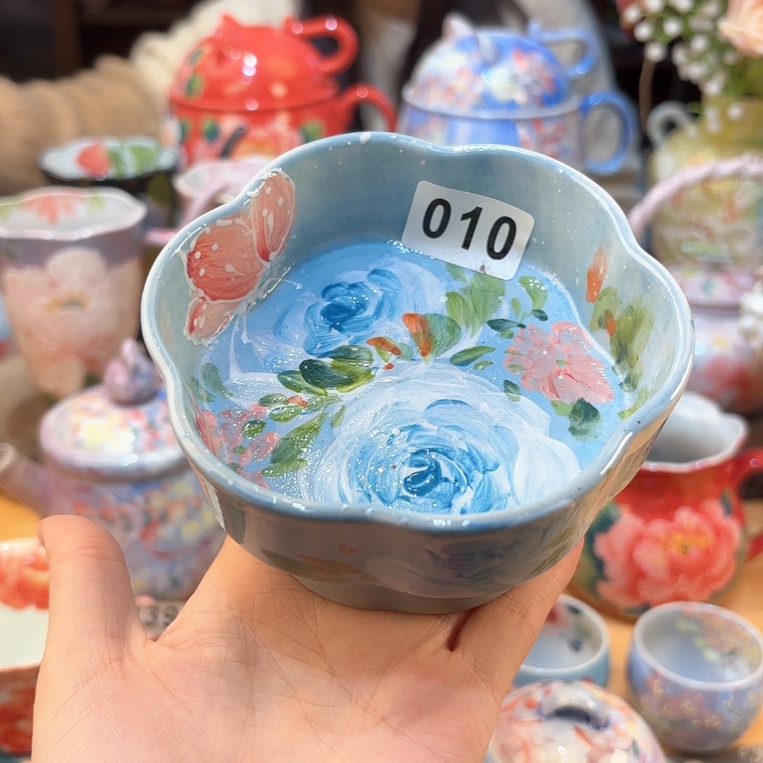 景德镇手绘高温釉下彩陶瓷茶具