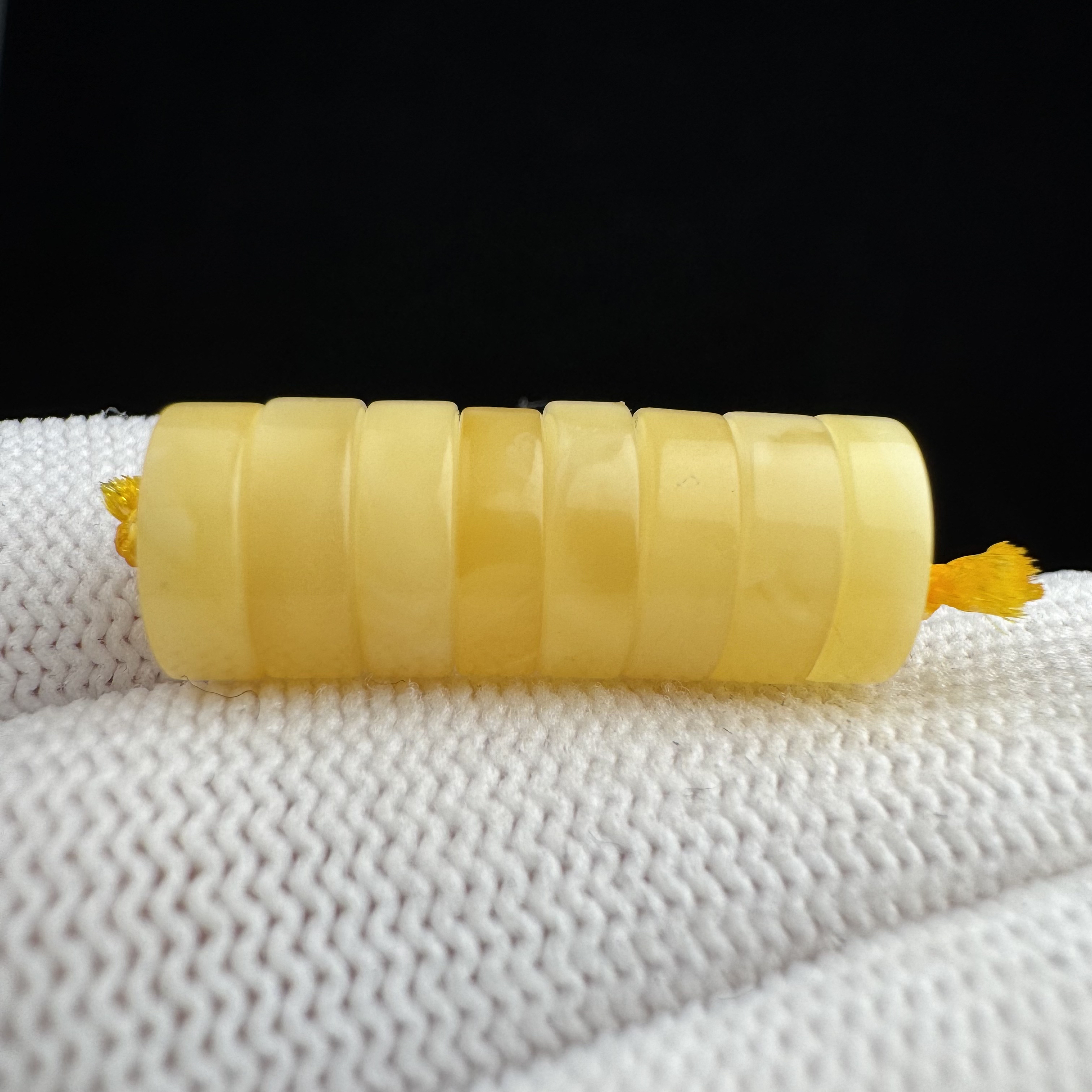 D5750【瑕疵】天然原矿蜜蜡 隔片9.1mm支持复检假一罚十