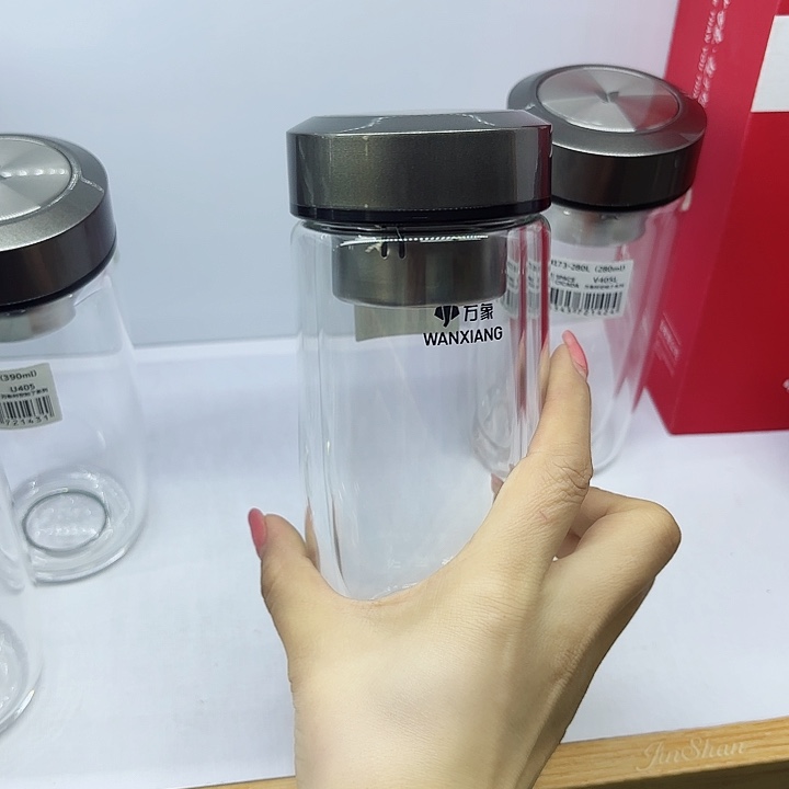 万象品牌双层玻璃杯V406L