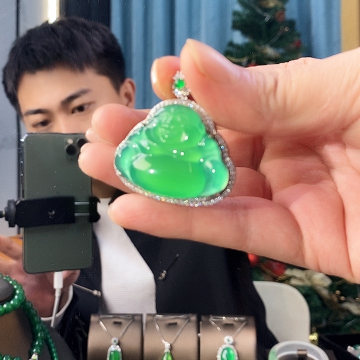 玛瑙/玉髓吊坠(不含链)银S925镶嵌