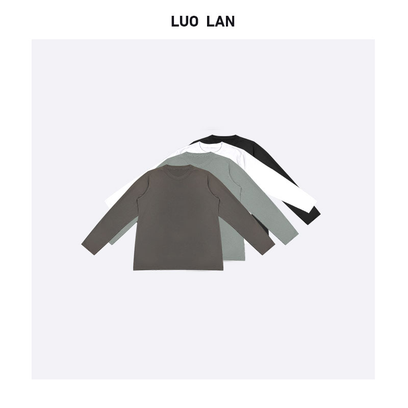 【ZHOU】2024秋冬女装基础舒适Row四季多色棉T YLM00309