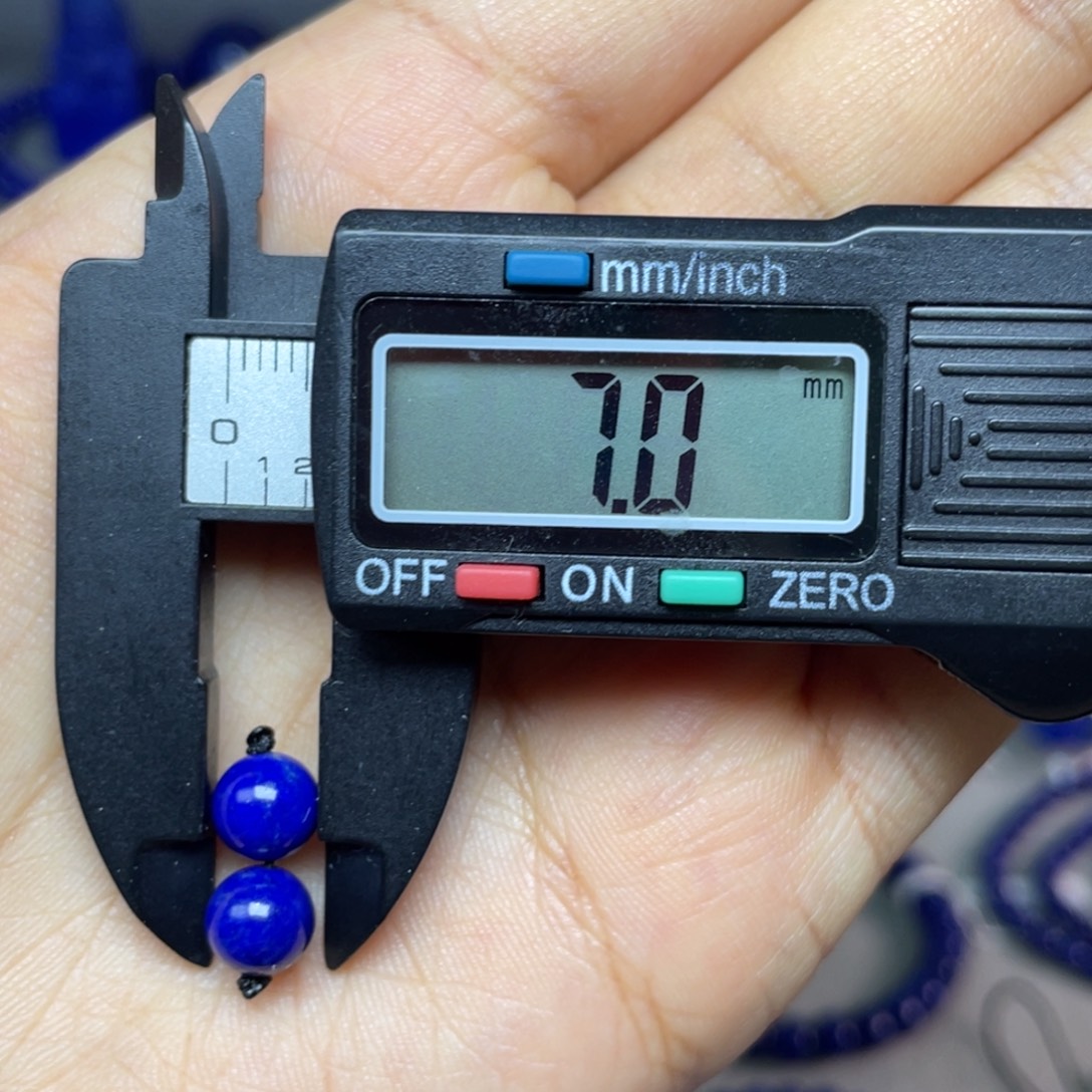 未镶嵌青金石7mm对珠配饰