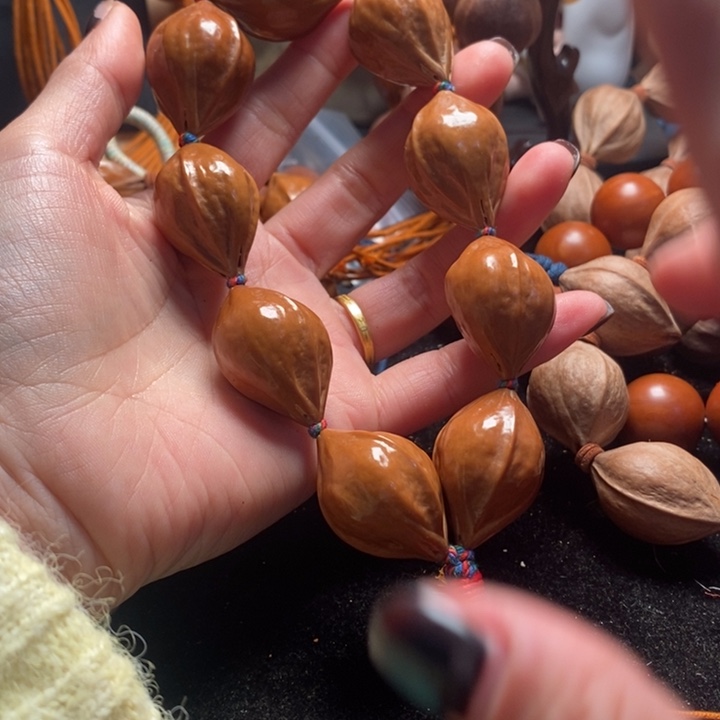 橄榄核手串/手链2.0蒜头彩绳