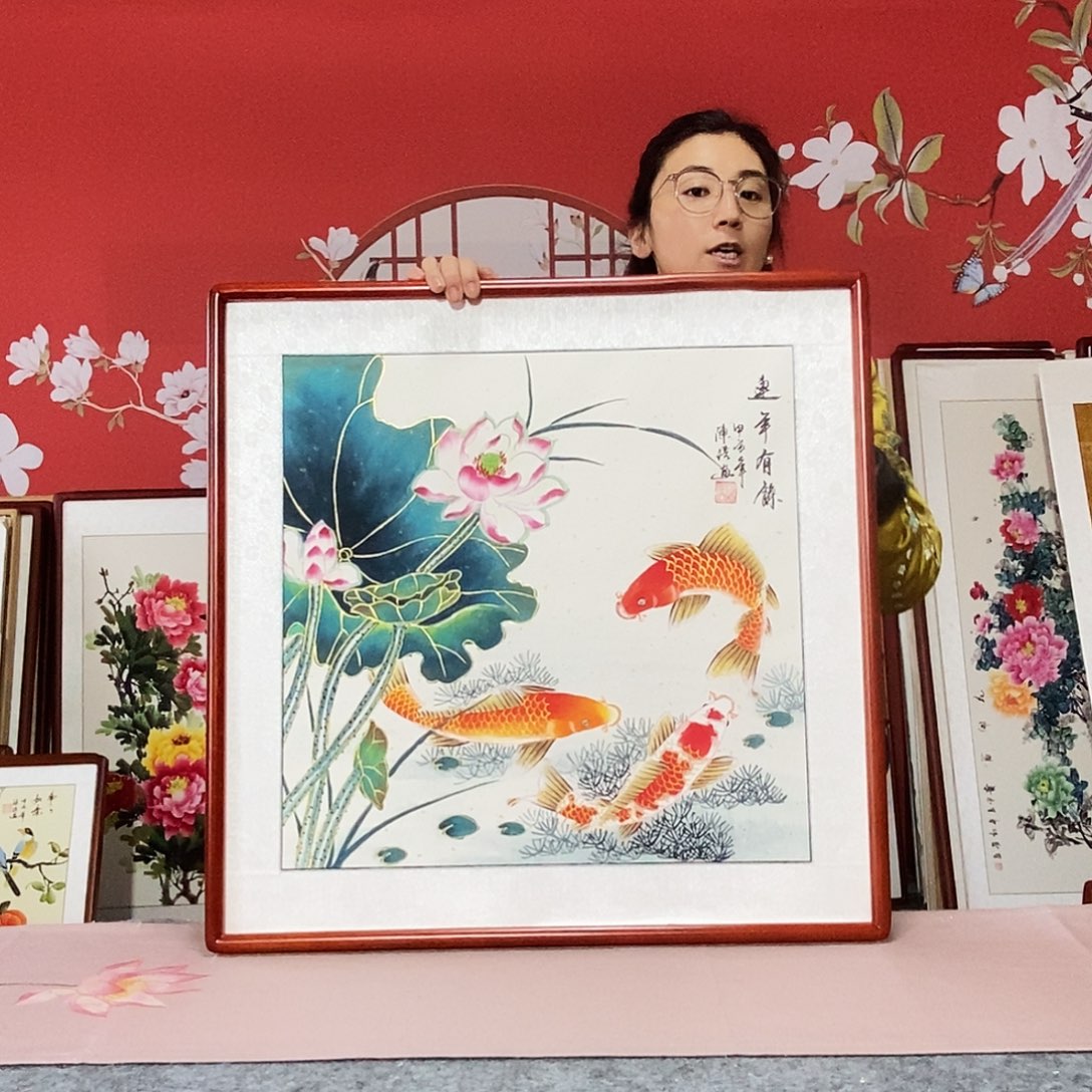 国画手写手绘国画作品63✖️63