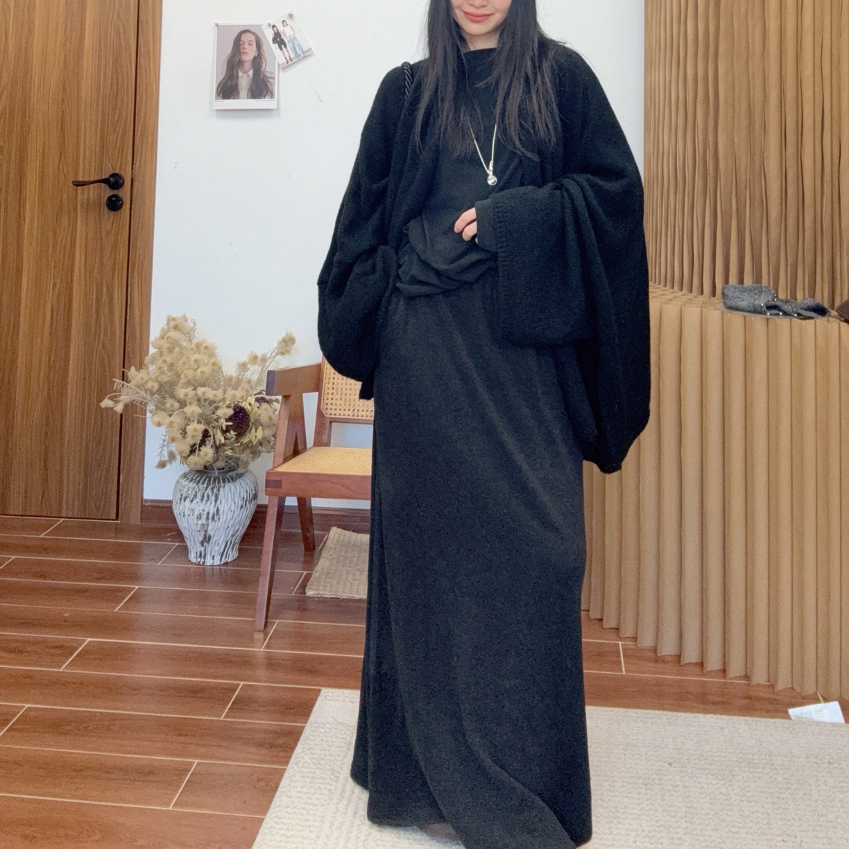 （深秋慵懒裙）300克时尚松弛感半裙展现独特魅力