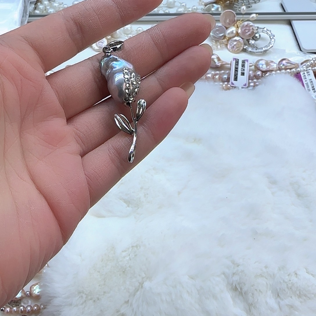 未镶嵌项链定制140淡水珍珠银****⭐