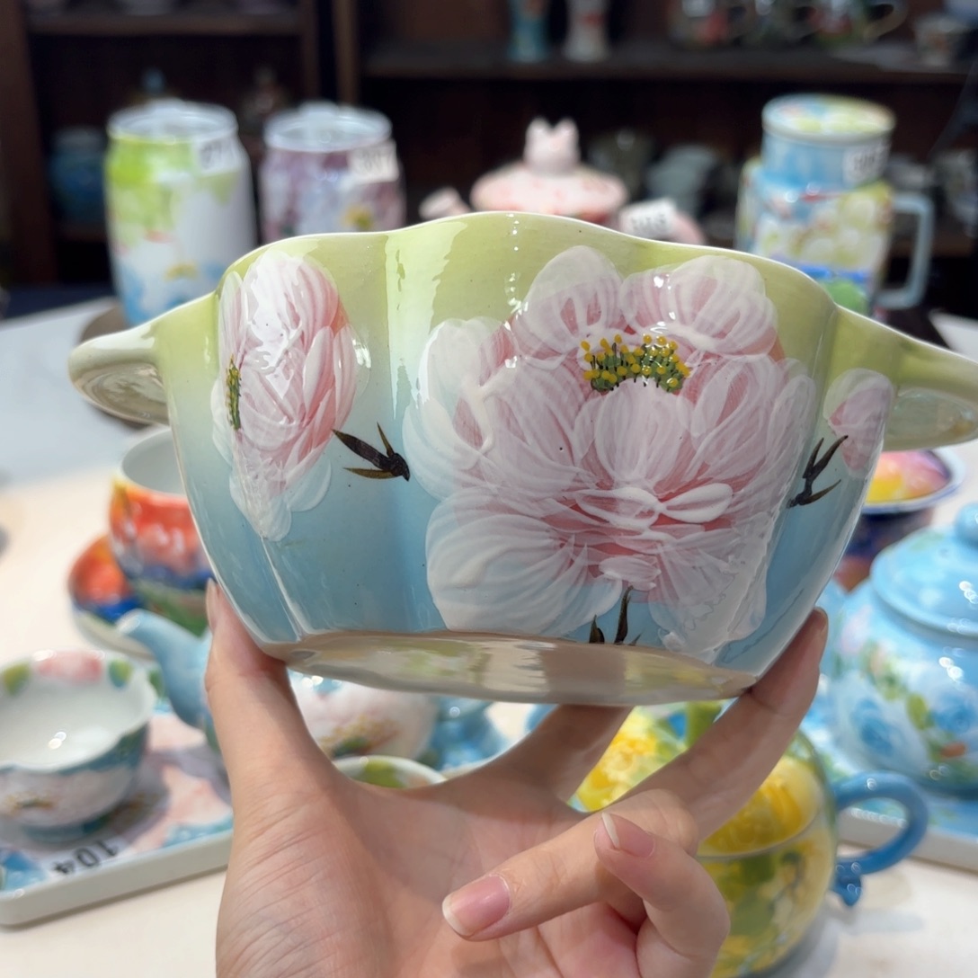 景德镇手绘高温釉下彩陶瓷茶具