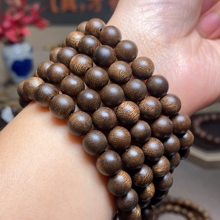 沉香手串越南芽庄白棋楠0.8✖️108