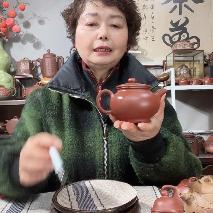 朱泥茶壶大****珠原矿紫砂壶