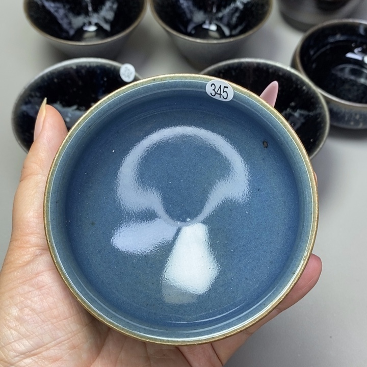 茶盏建窑建盏磨底柴烧主人杯微瑕