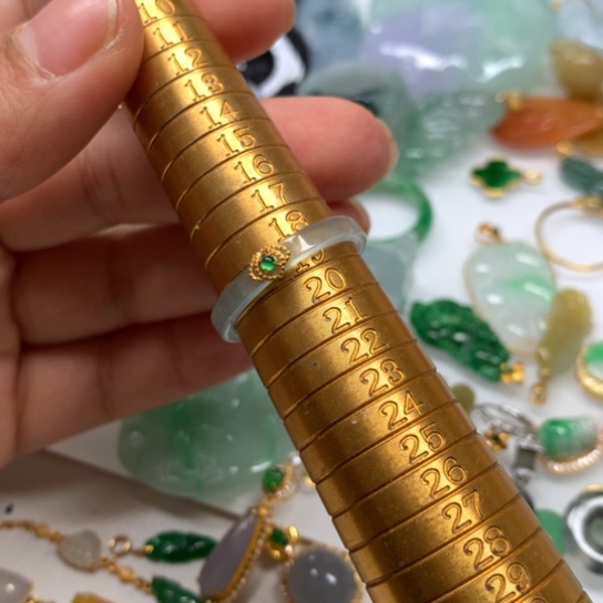 翡翠颈饰18K金镶嵌翡翠