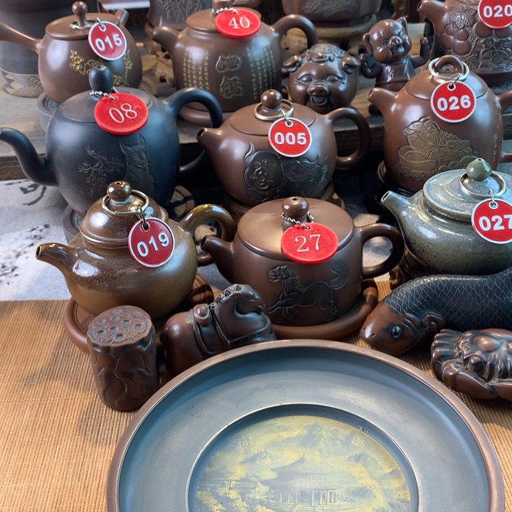 崽***嘻坭兴陶手工制作壶承