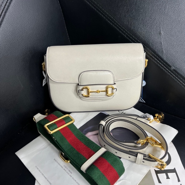 95新 GUCCI/古驰 捐金沉珠/迷你1955单肩（20.5厘米）