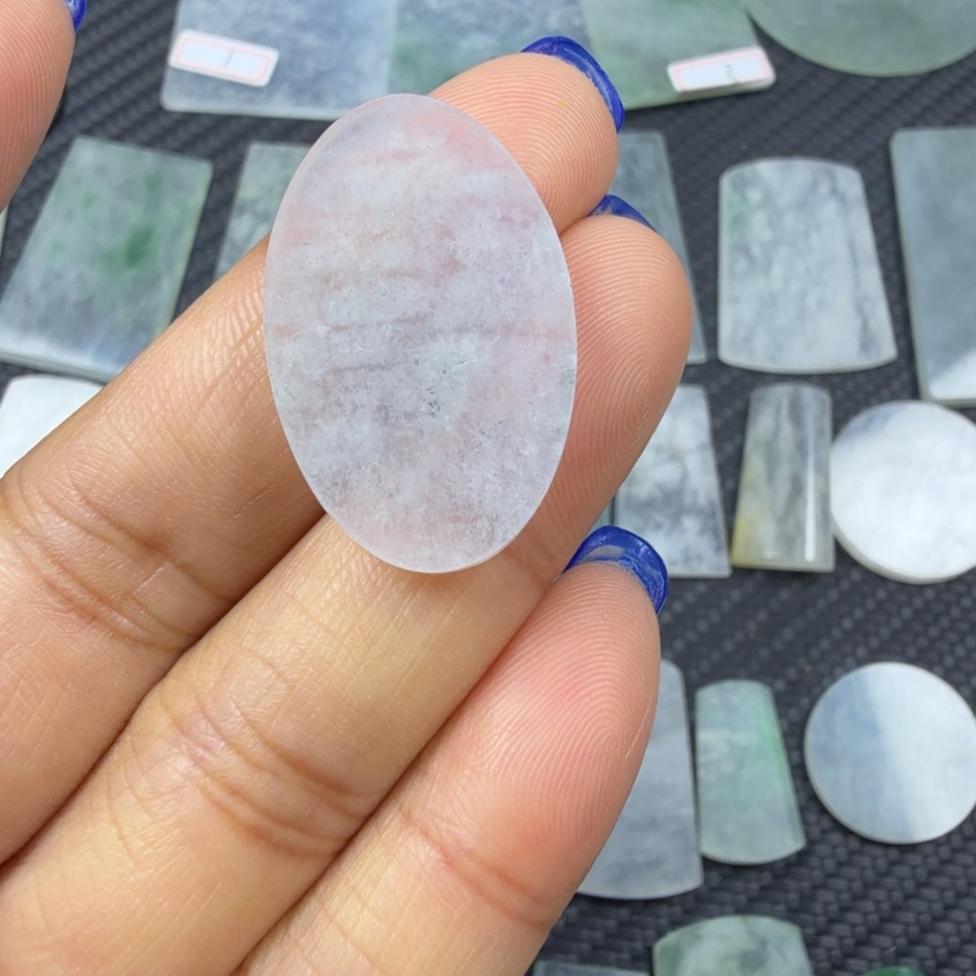 翡翠颈饰未镶嵌天然缅甸a货翡翠