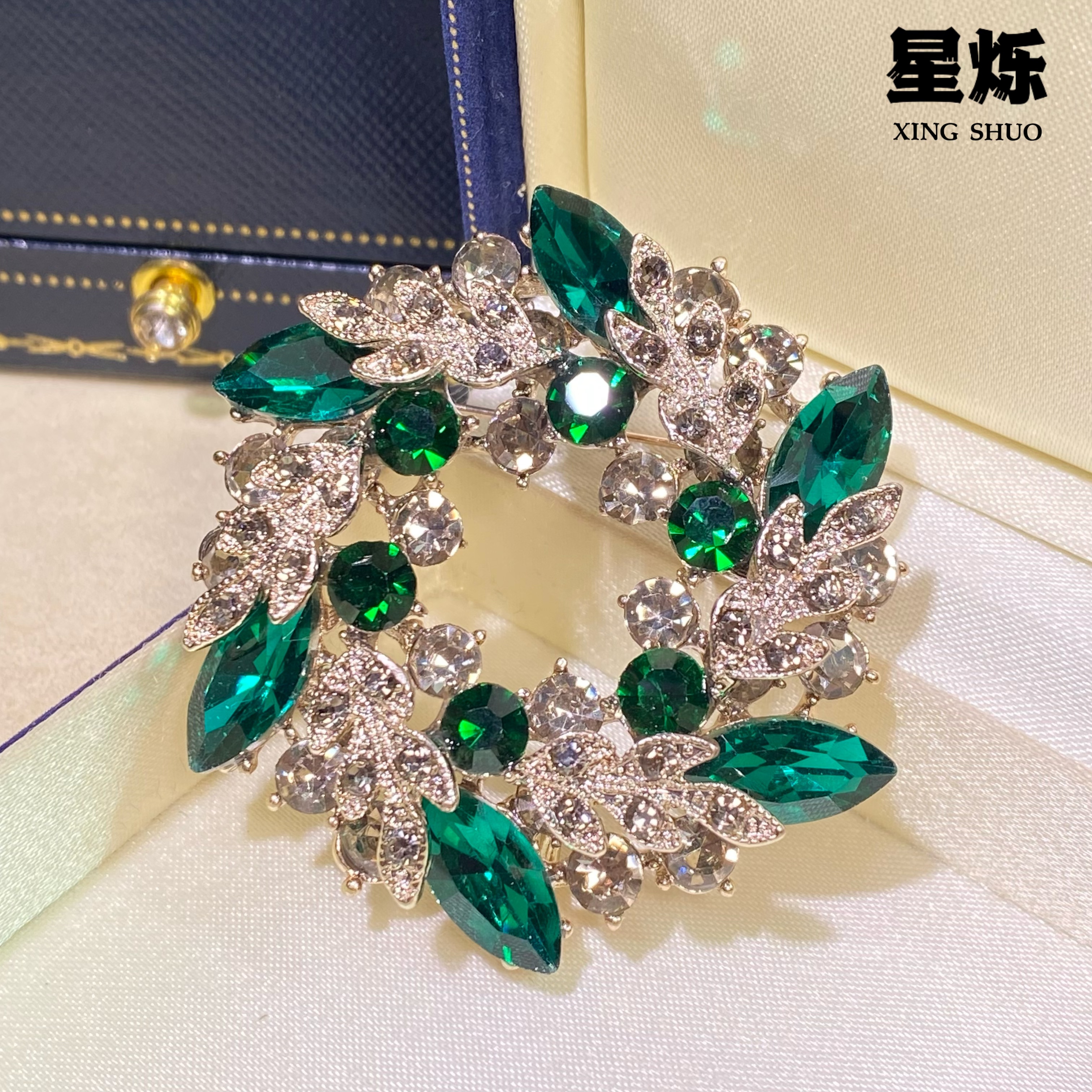 合金胸针 【紫荆花】轻奢高档时尚百搭优雅复古胸花秋冬新款2018