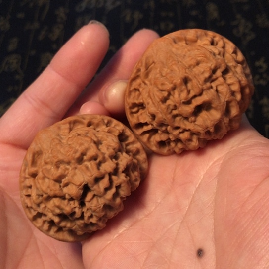 文玩核桃把件官帽51mm