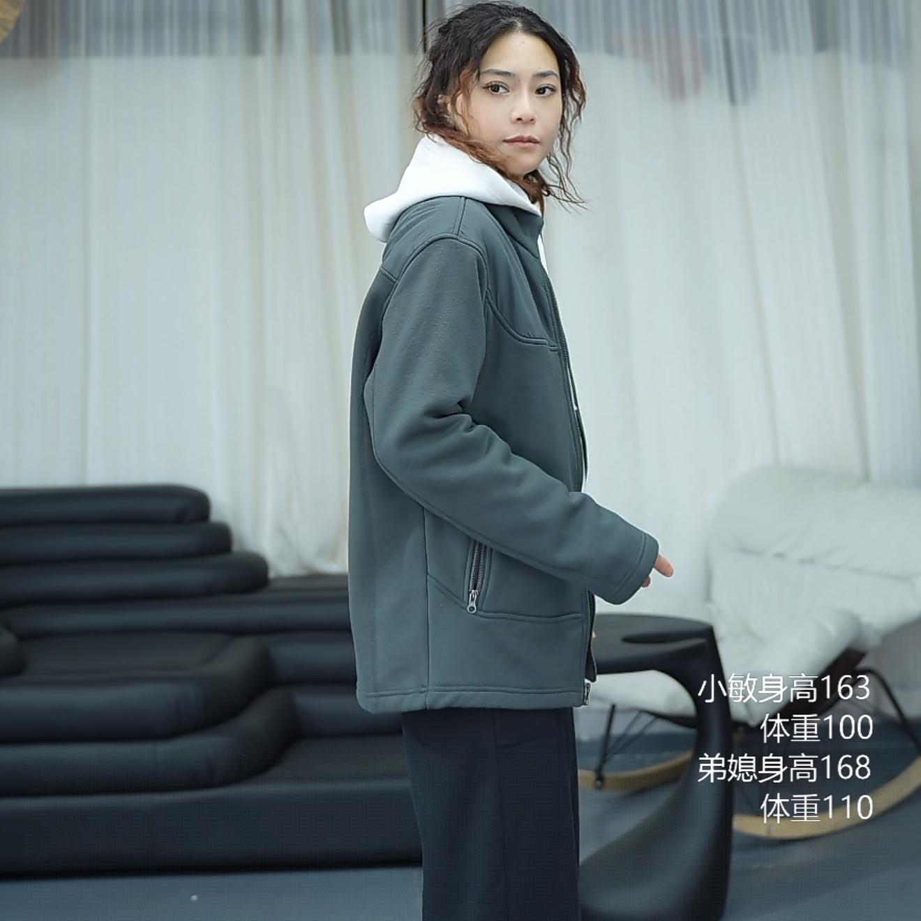 3020情侣秋冬新款加绒防风保暖立领休闲百搭口袋拉链外套