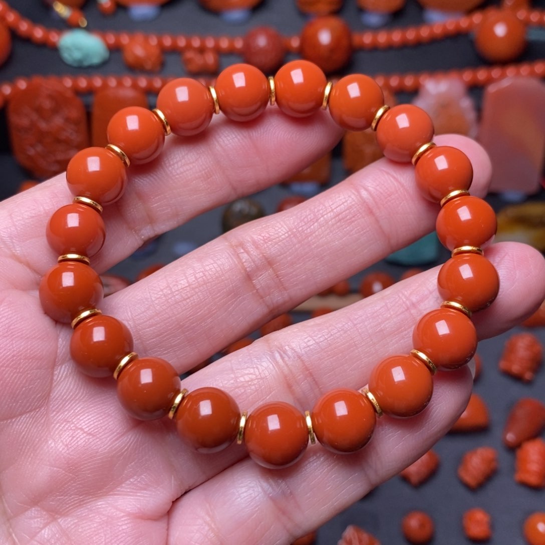 南红玛瑙手串未镶嵌