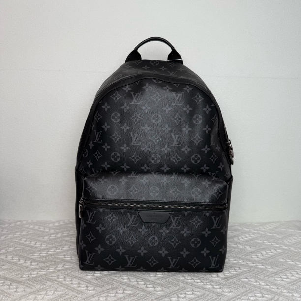 99新 LouisVuitton/路易威登 98新/8874经典芯片款黑老花双肩包