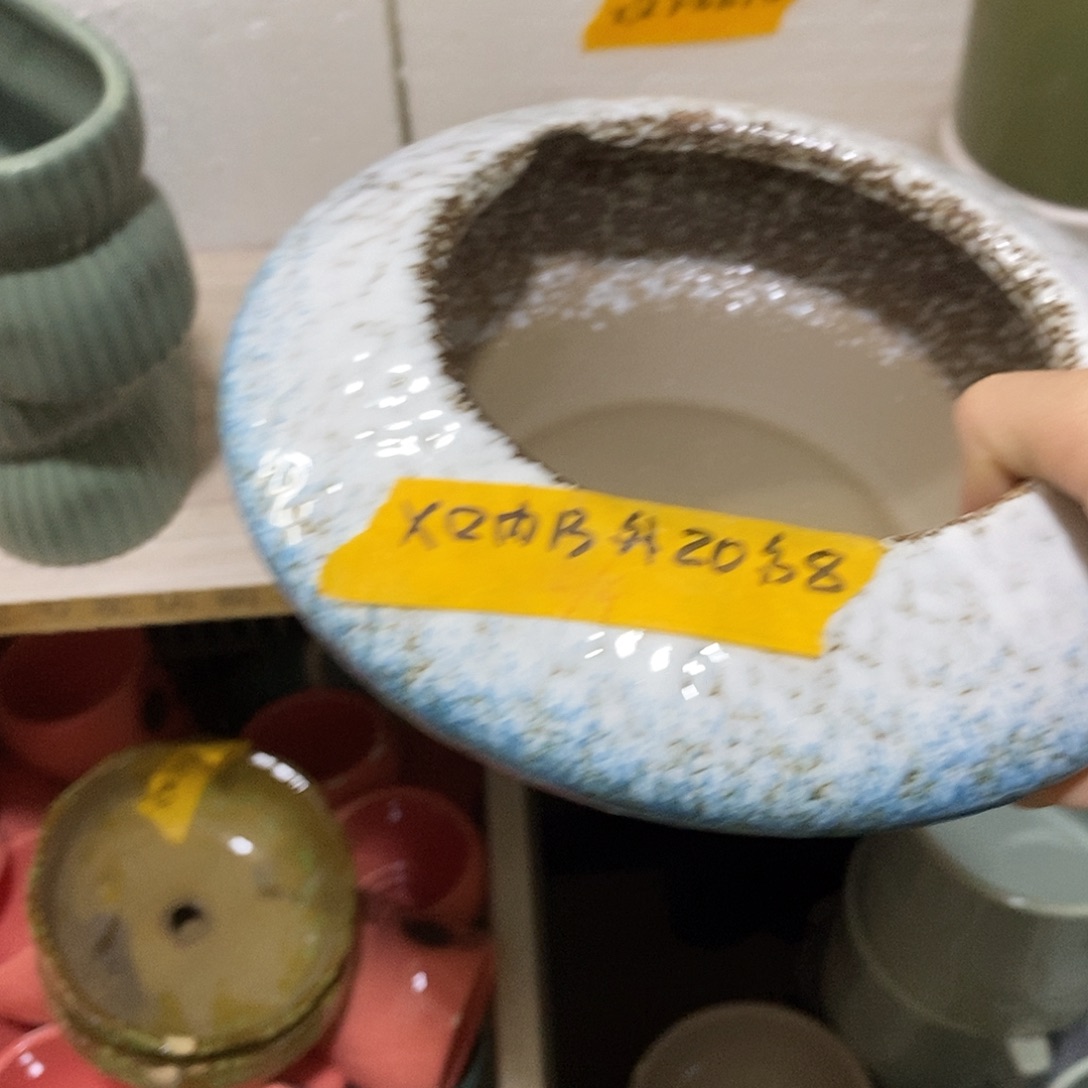 陶杯子陶盆有孔 瑕疵介意勿拍