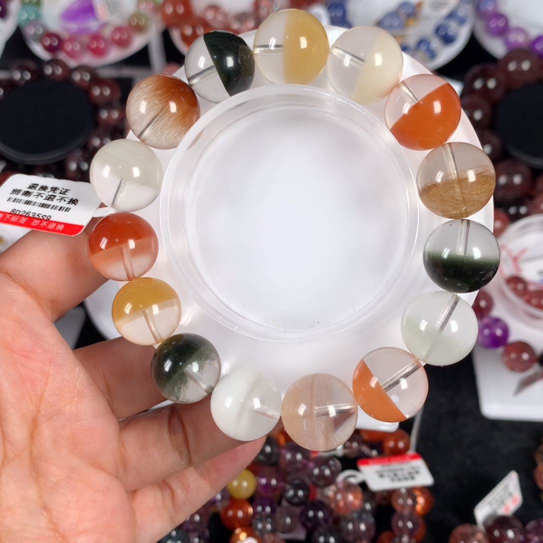 未镶嵌手链水晶兔毛多宝