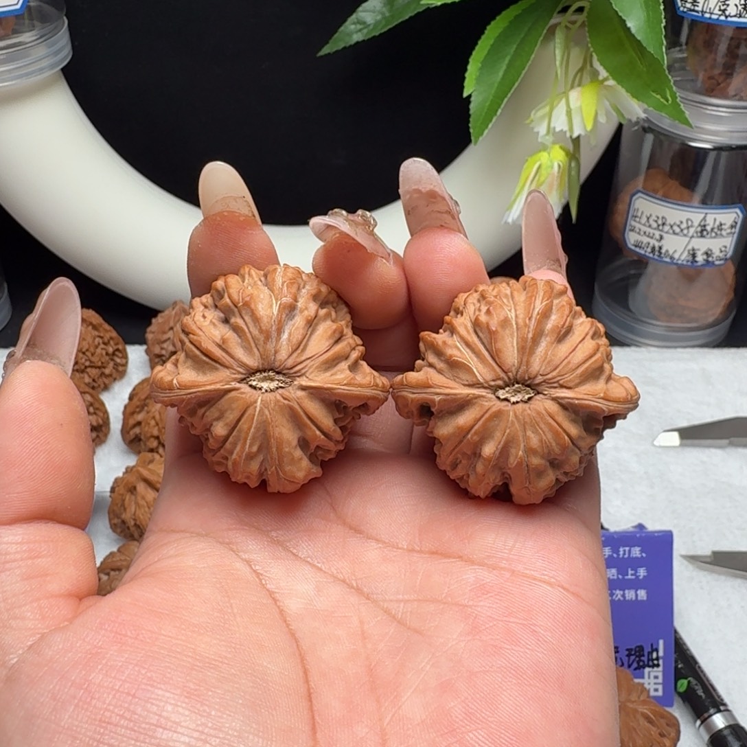 文玩核桃把件磨盘41