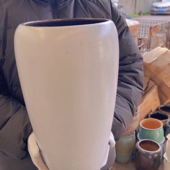 紫砂花盆高38口19————-