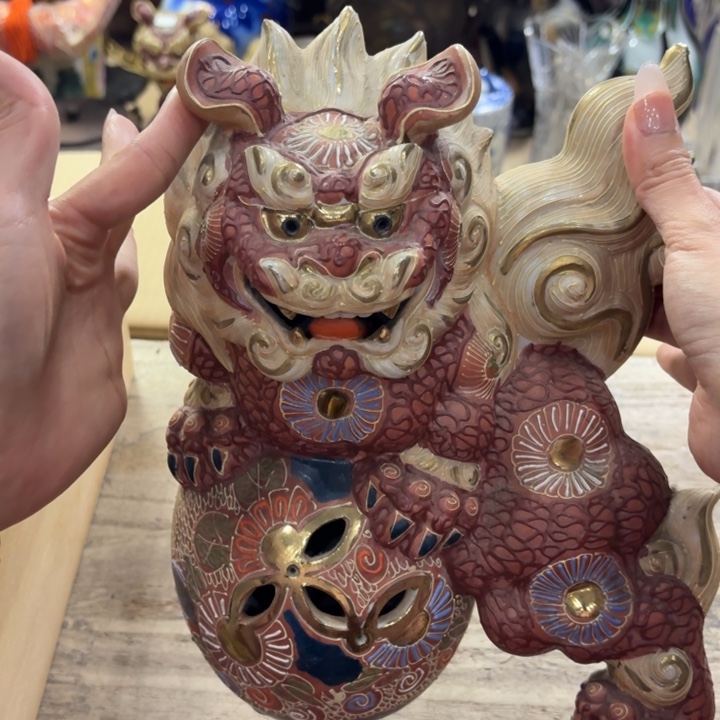 陶瓷27cm 古美术置物摆件