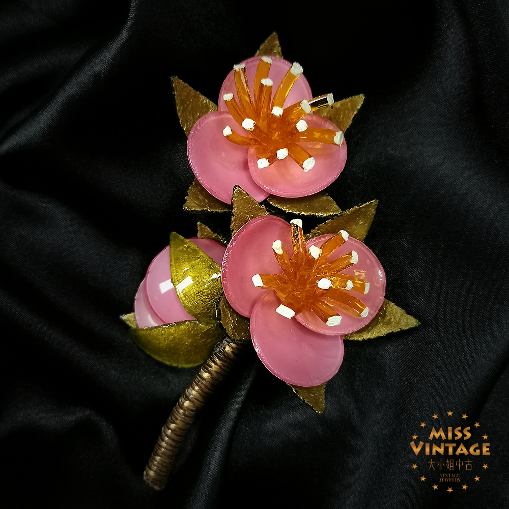 法国cilea Paris手工定制桃花胸针[5501121-004]