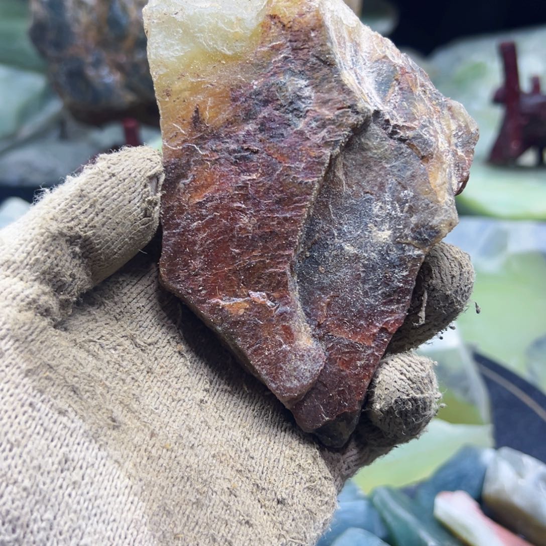 合金蛇纹石玉岫玉花玉俏色老**Q