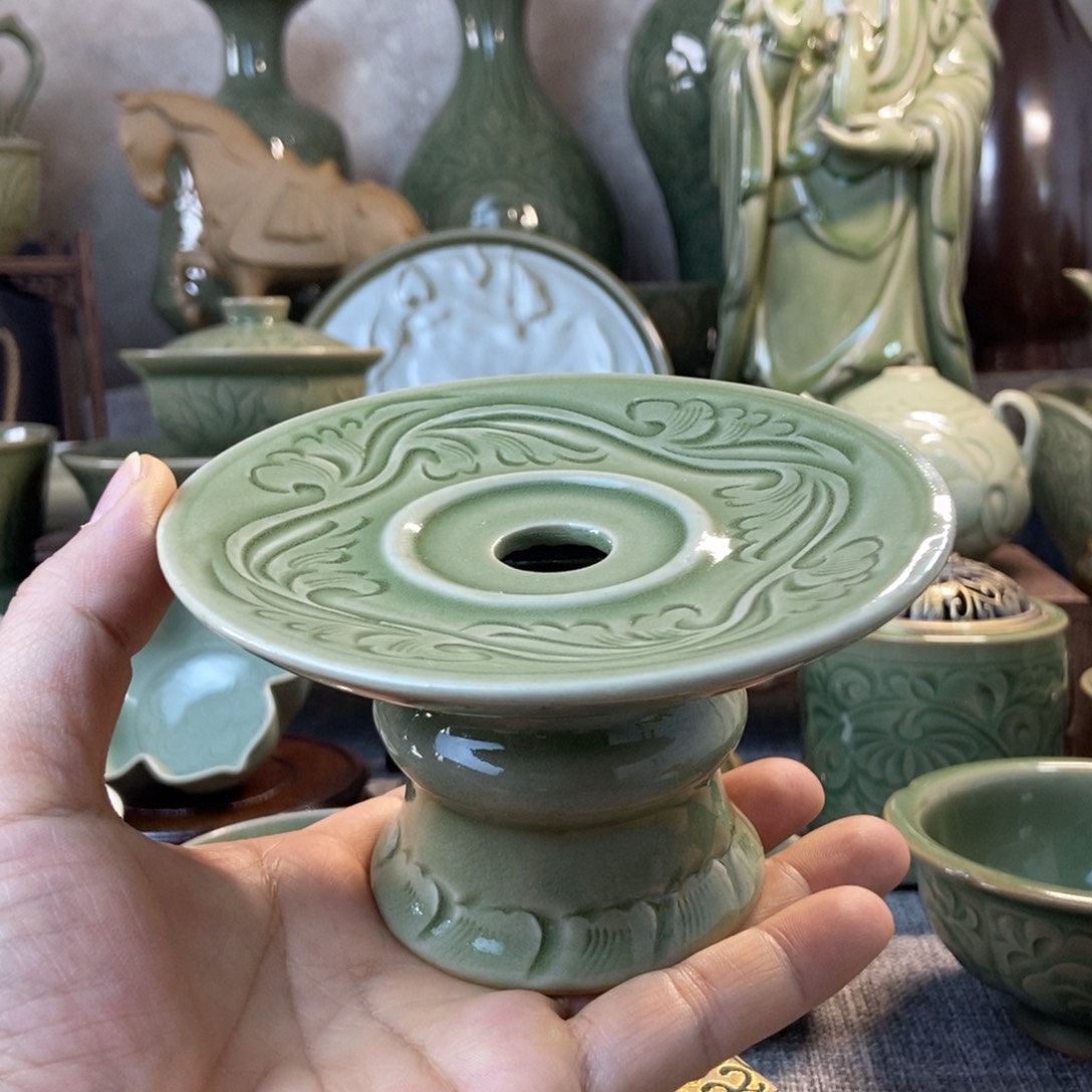 耀州窑福利款高足杯托