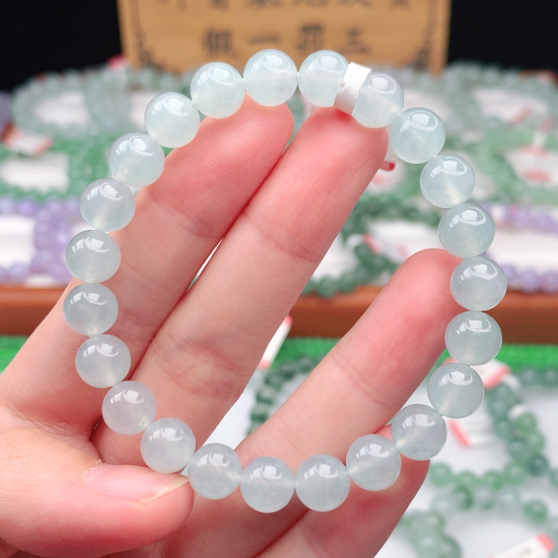 未镶嵌翡翠手链翡翠8mm