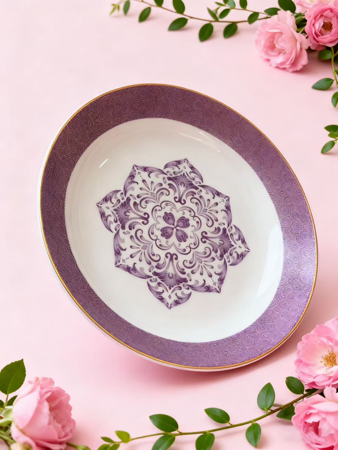 Gentle Queen巴洛克8英寸深盘单品瓦楞盒装