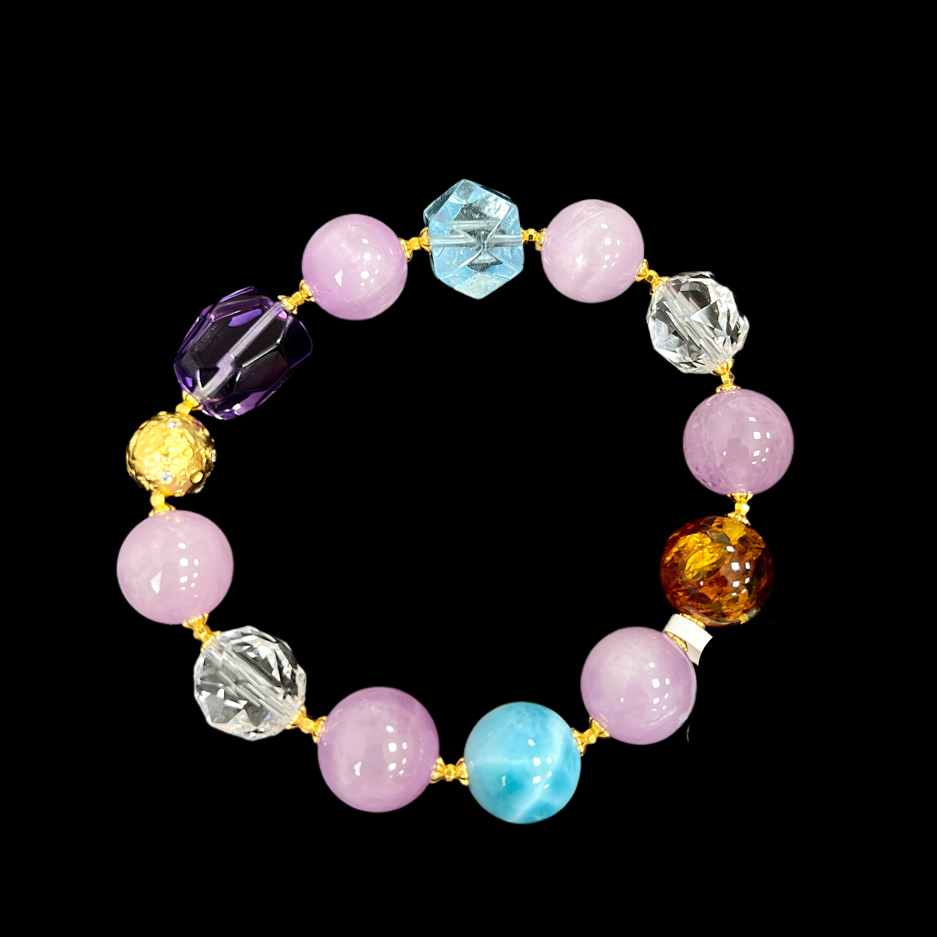 6068紫锂辉手串孤品