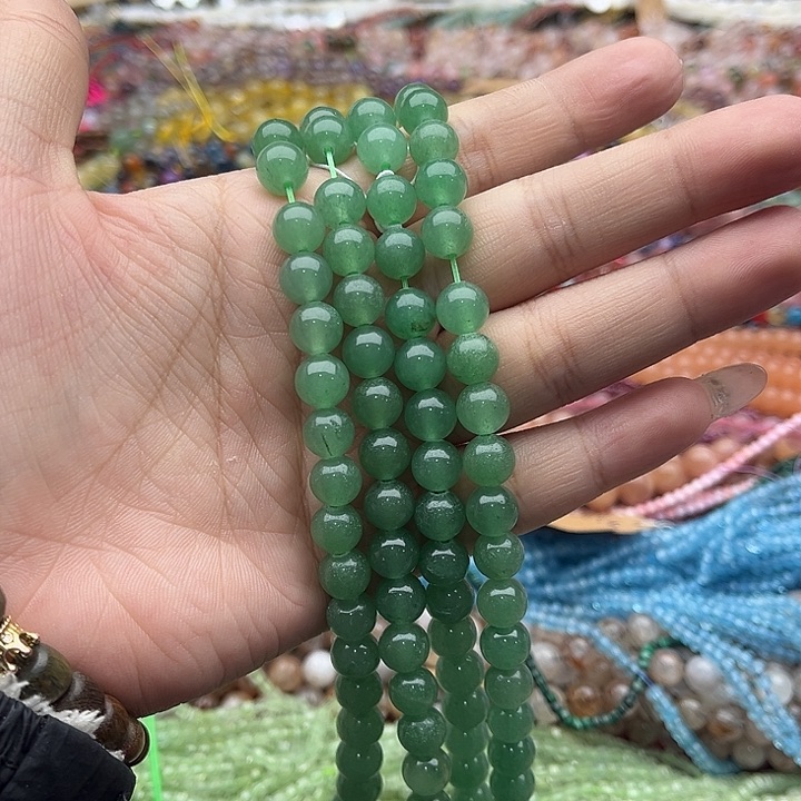 玛瑙/玉髓珠宝半成品未镶嵌一条8mm左右东陵玉