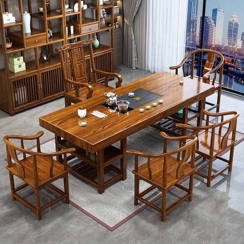 实木大板茶桌椅组合茶几客厅家用茶具茶台一整套2025新款高端茶桌
