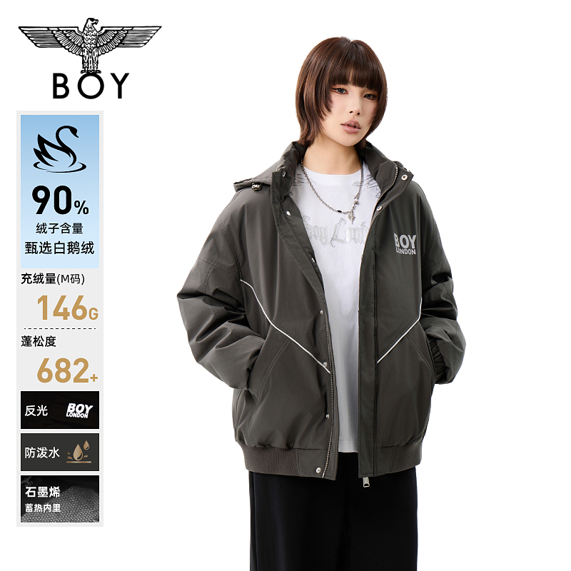 【银线法则】BOY LONDON中性款时尚潮流百搭通勤羽绒服N28905