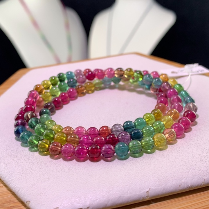 双色碧玺手链未镶嵌