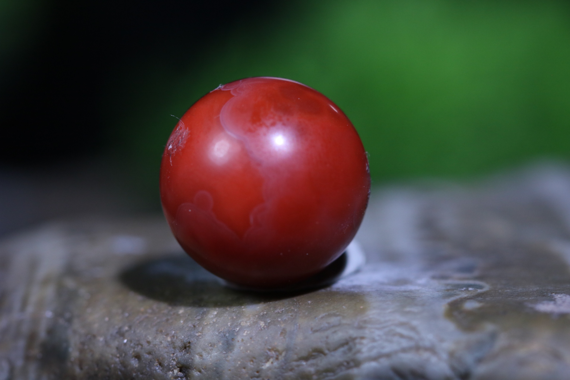 天然原矿满肉辣椒红红白肉料珠子尺寸18.6毫米