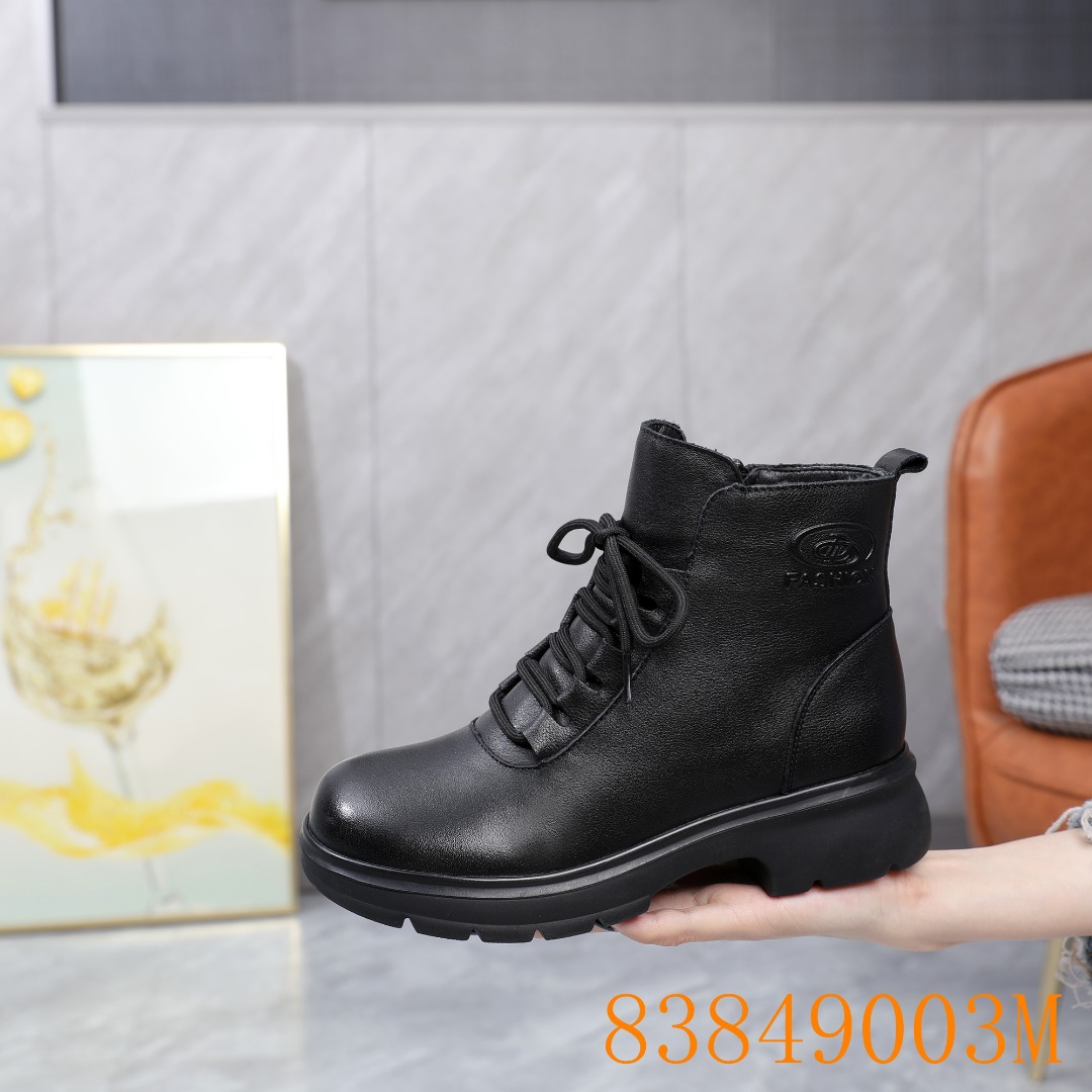 TALIA/特丽雅舒适牛皮保暖防滑休闲冬季短靴羊毛靴83849003M