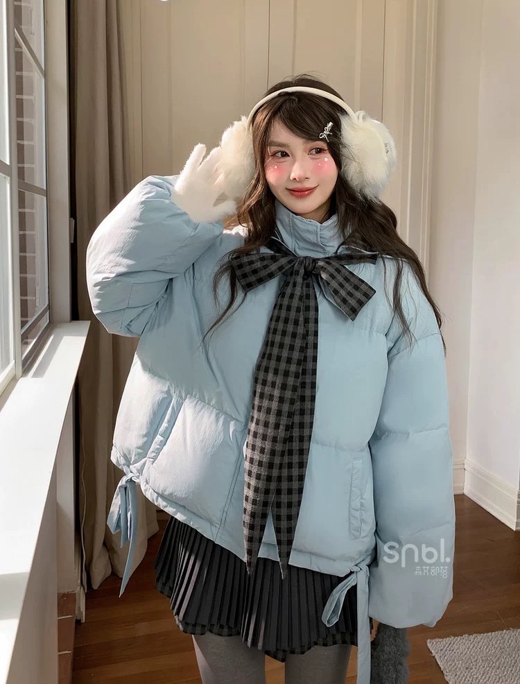 宽松型衬衫袖棉衣棉服孕晚期外套百搭外套保暖棉袄+裙子套装