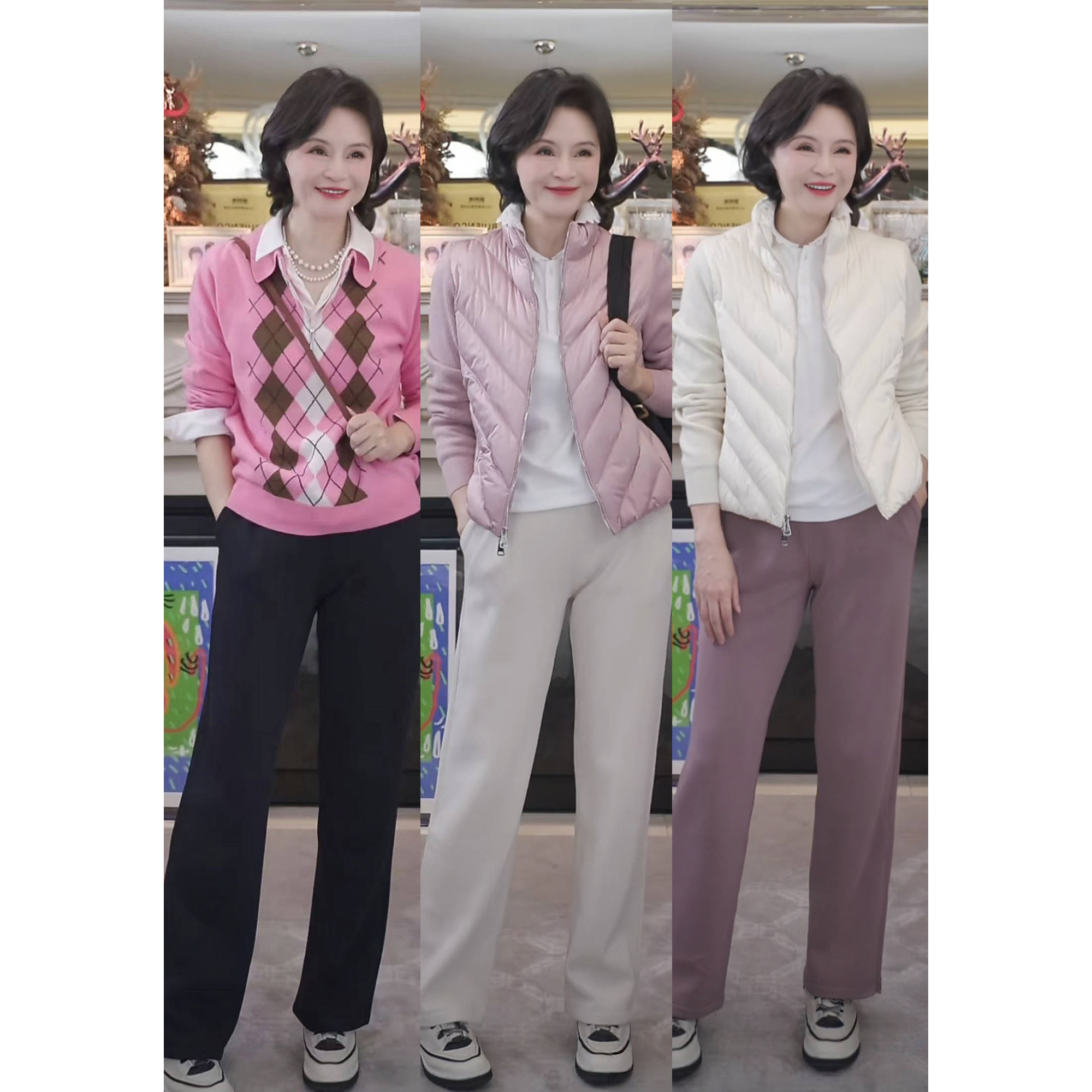 我是摩羯 加绒lulu 莫代尔加绒运动裤宽腰头抽绳休闲厚冬卫裤